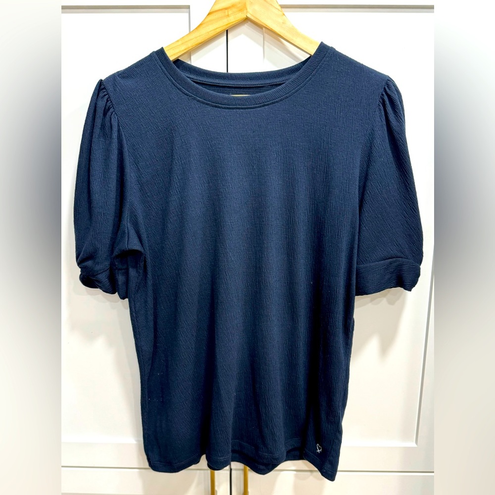 Stella & Dot Size Navy Twist Tee Top